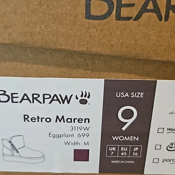 BEARPAW: RETRO MAREN: Cadet Navy OR Eggplant Sz 9 - BNIB! - Picture 10 of 14